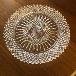 Vintage dessert diamond cut dessert plates (4)
